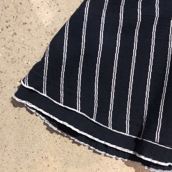 Derek Lam 10 Crosby Navy and White Striped Layered Tank Dress - Picture 6 of 9